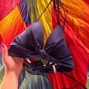 Women’s Rich Blue Bathing Suit Top Size 32 B